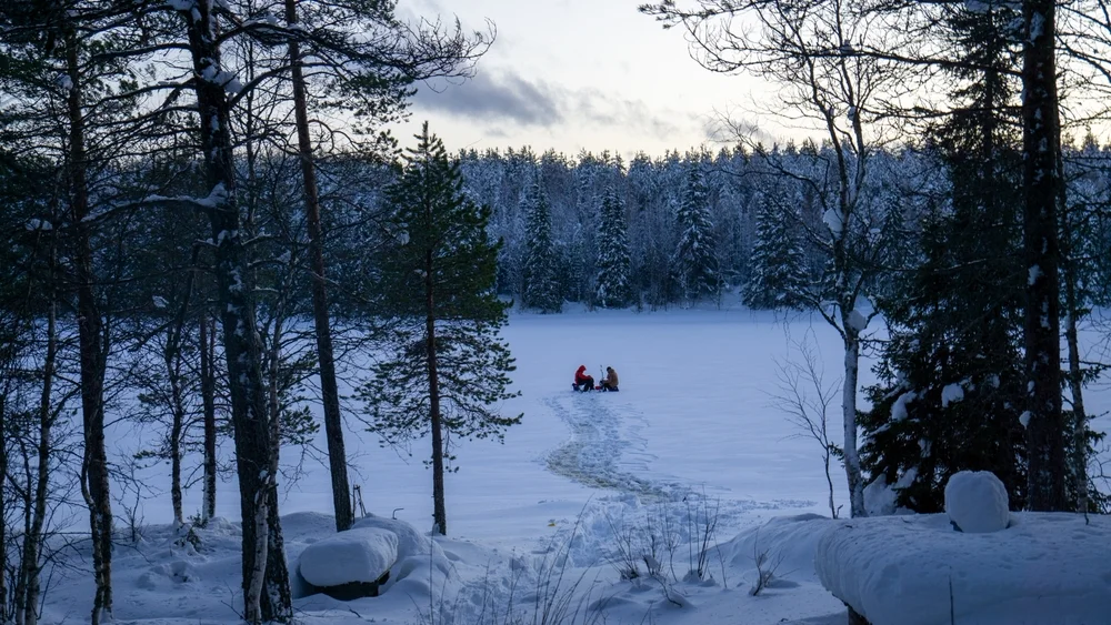 Try ice fishing in Lapland