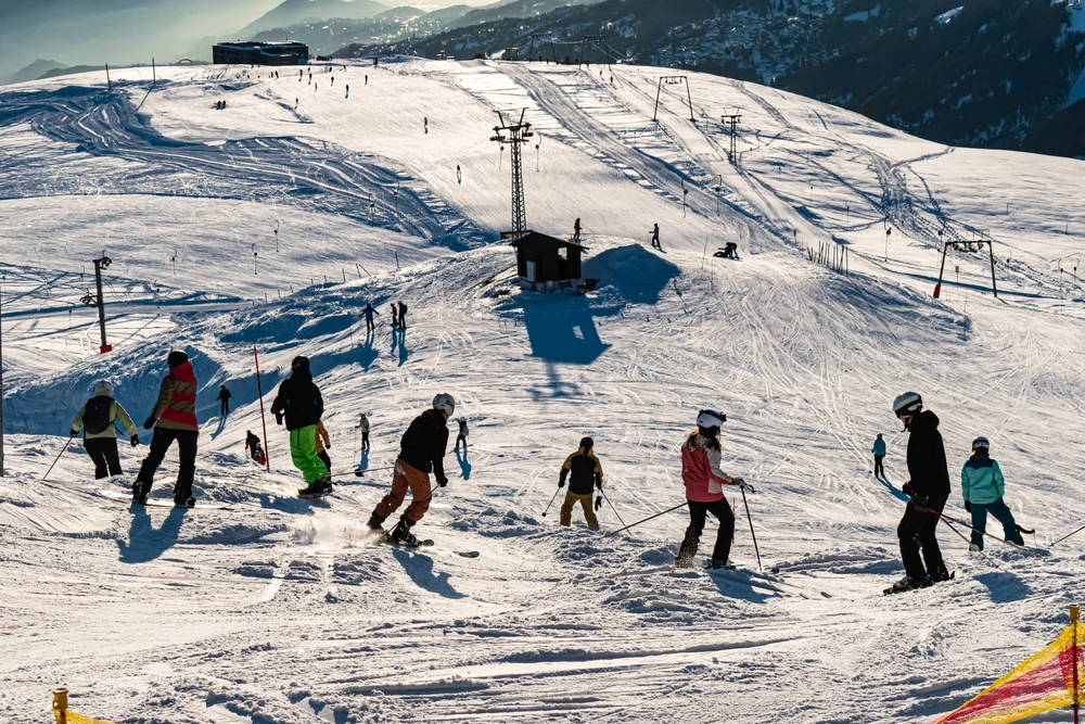 Snowboarding in Livigno, Lombardy