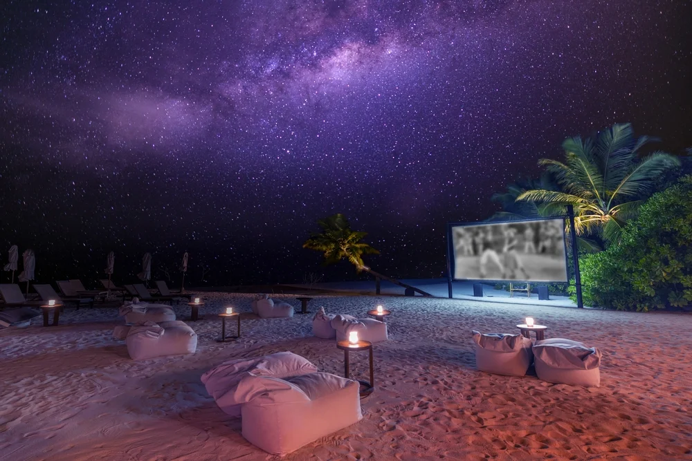 Private Beach Cinema at Soneva Fushi