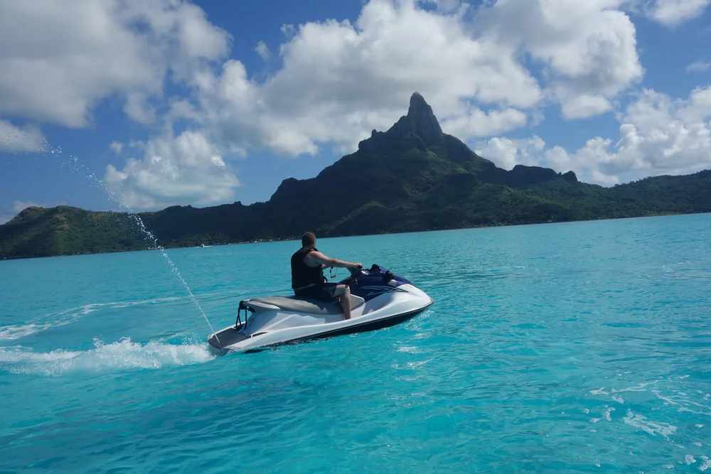 Jet skiing at Meeru Island
