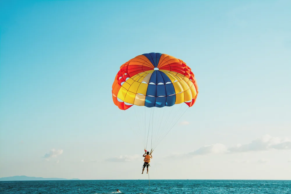 Parasailing near Bandos Island