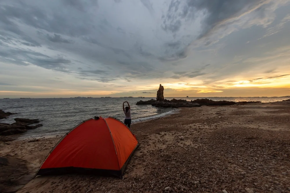 Beach Camping on the Dhigurah Sandbank
