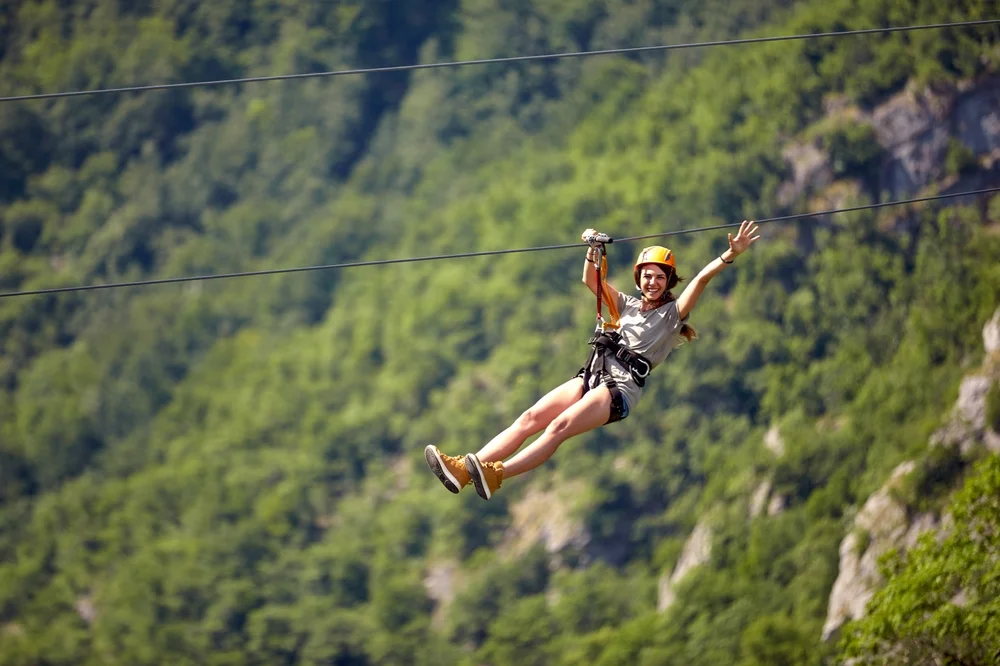 Ziplining at Mt First
