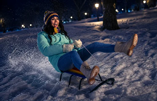 Night Sledding