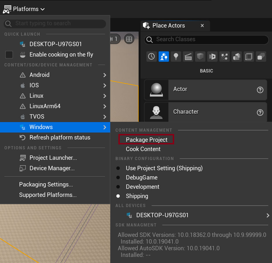 Make sure that Shipping configuration is selected