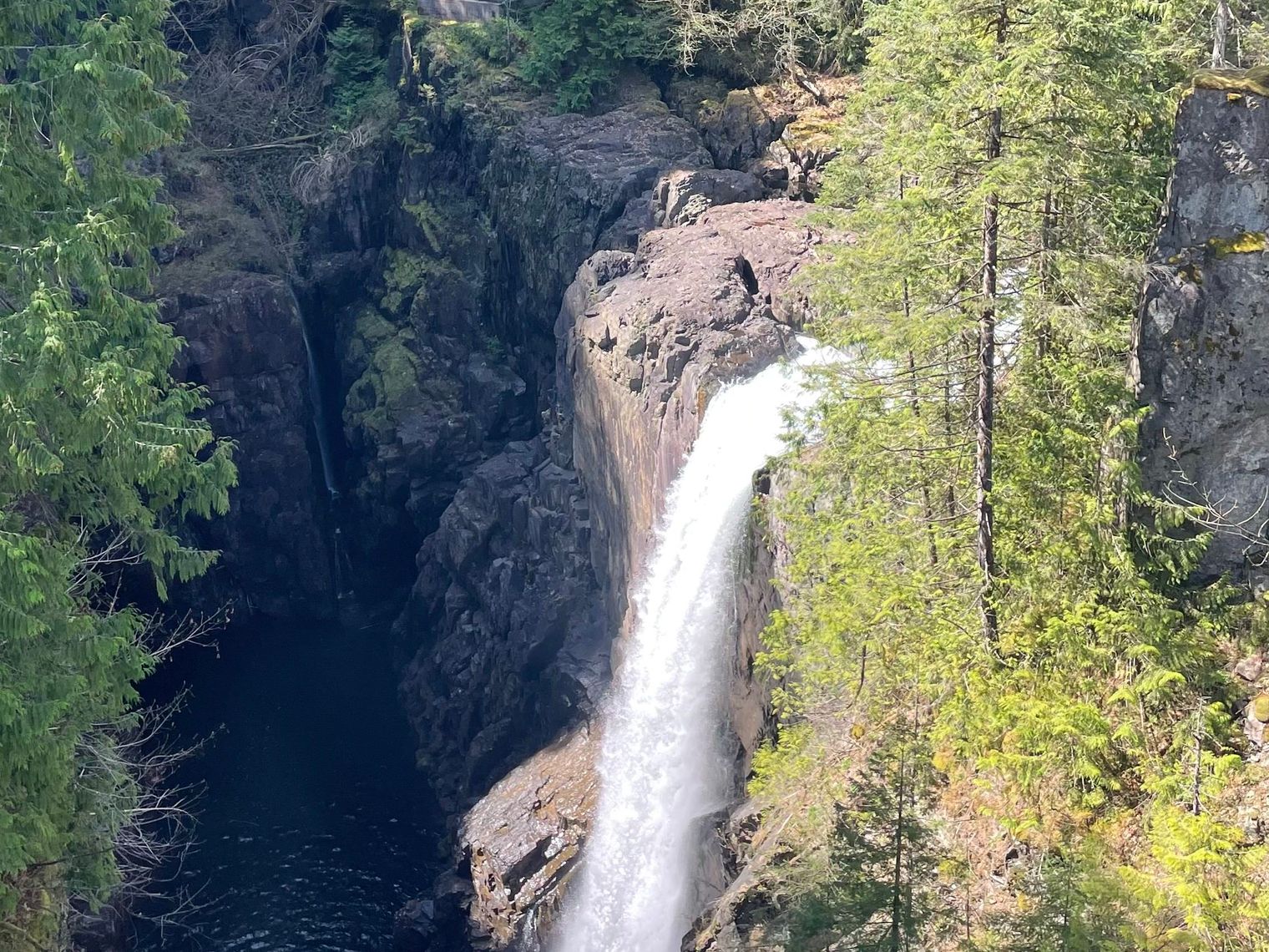 CA British Columbia Cambell River waterfall
