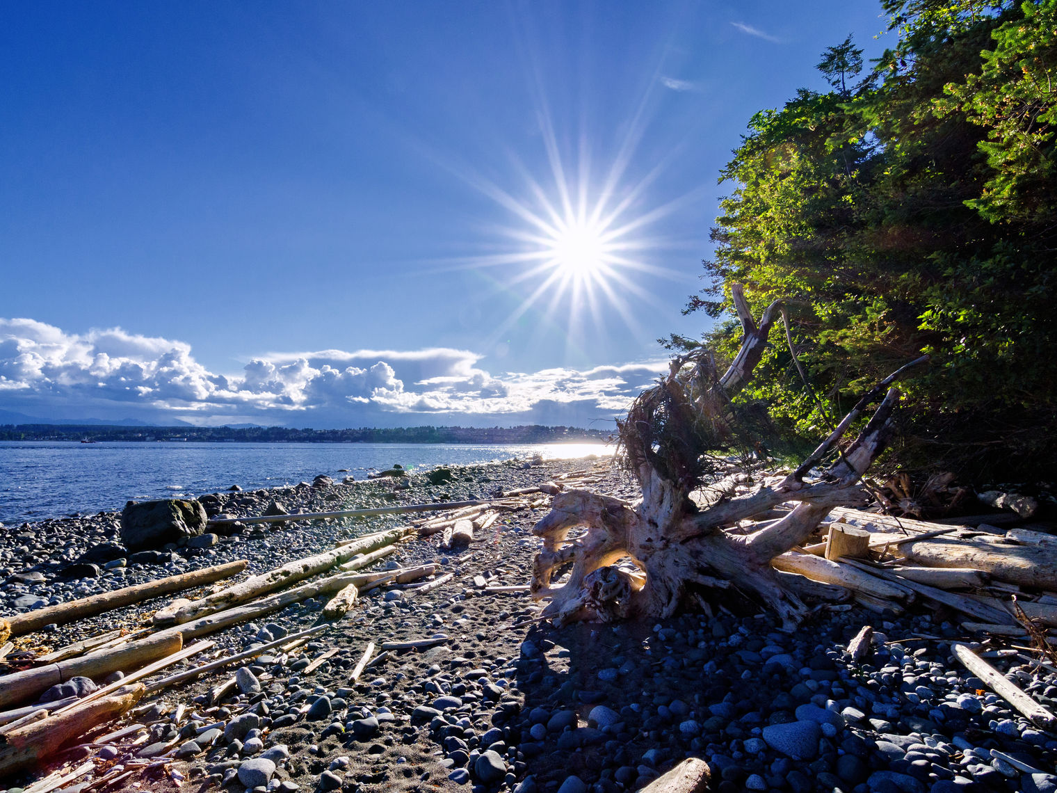Kanada British Columbia Quadra Island Sonne