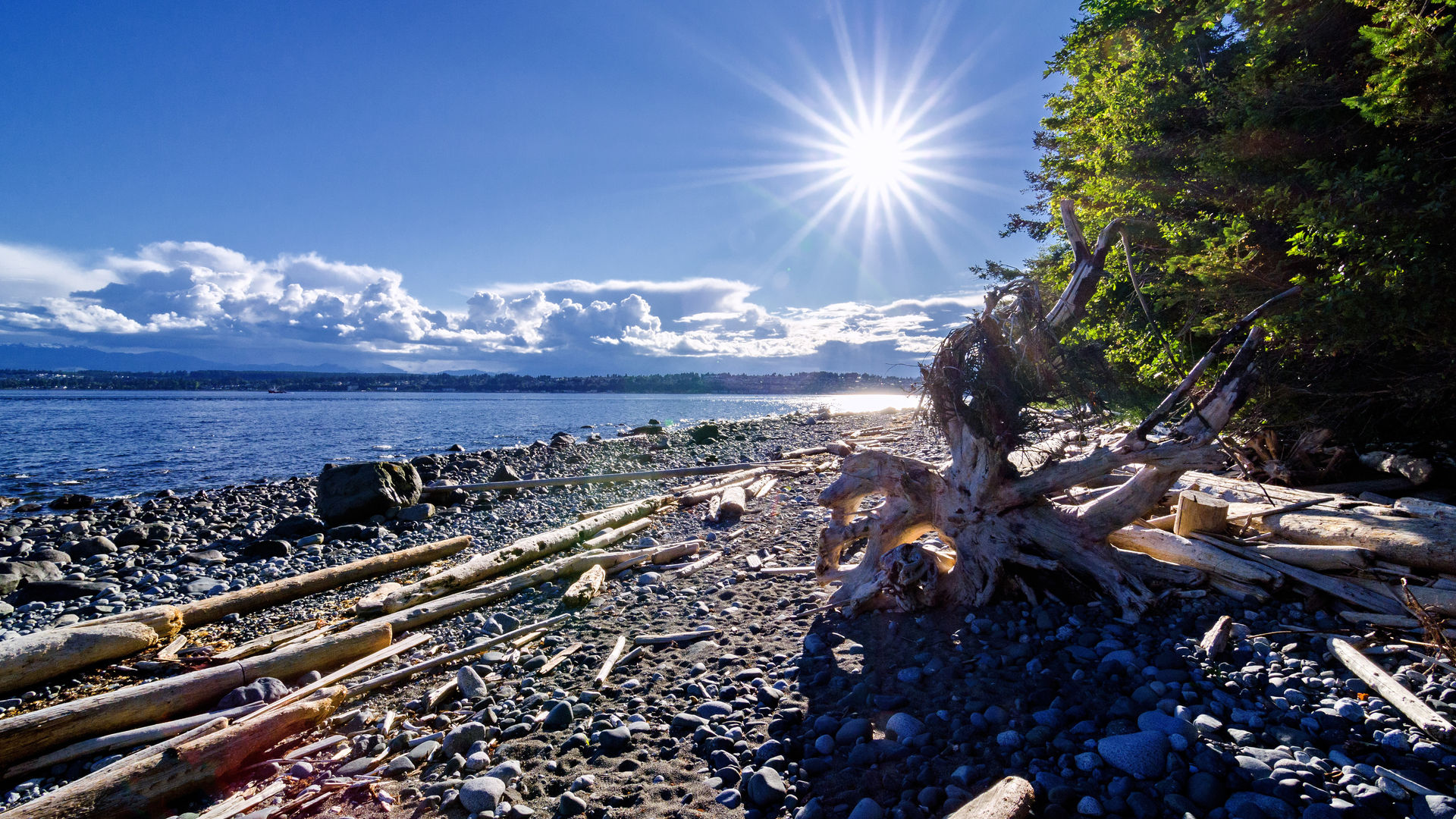 Kanada British Columbia Quadra Island Sonne