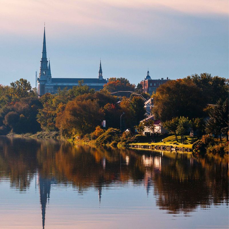 A view of a church on the coast, Eastern Canada