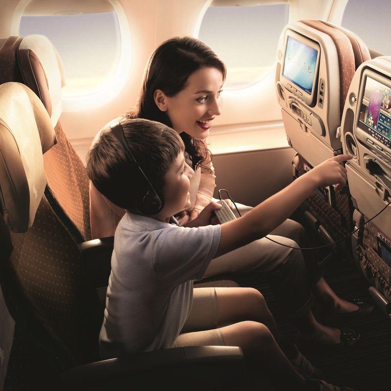 Singapore Airlines Unterhaltung in der Economy Class