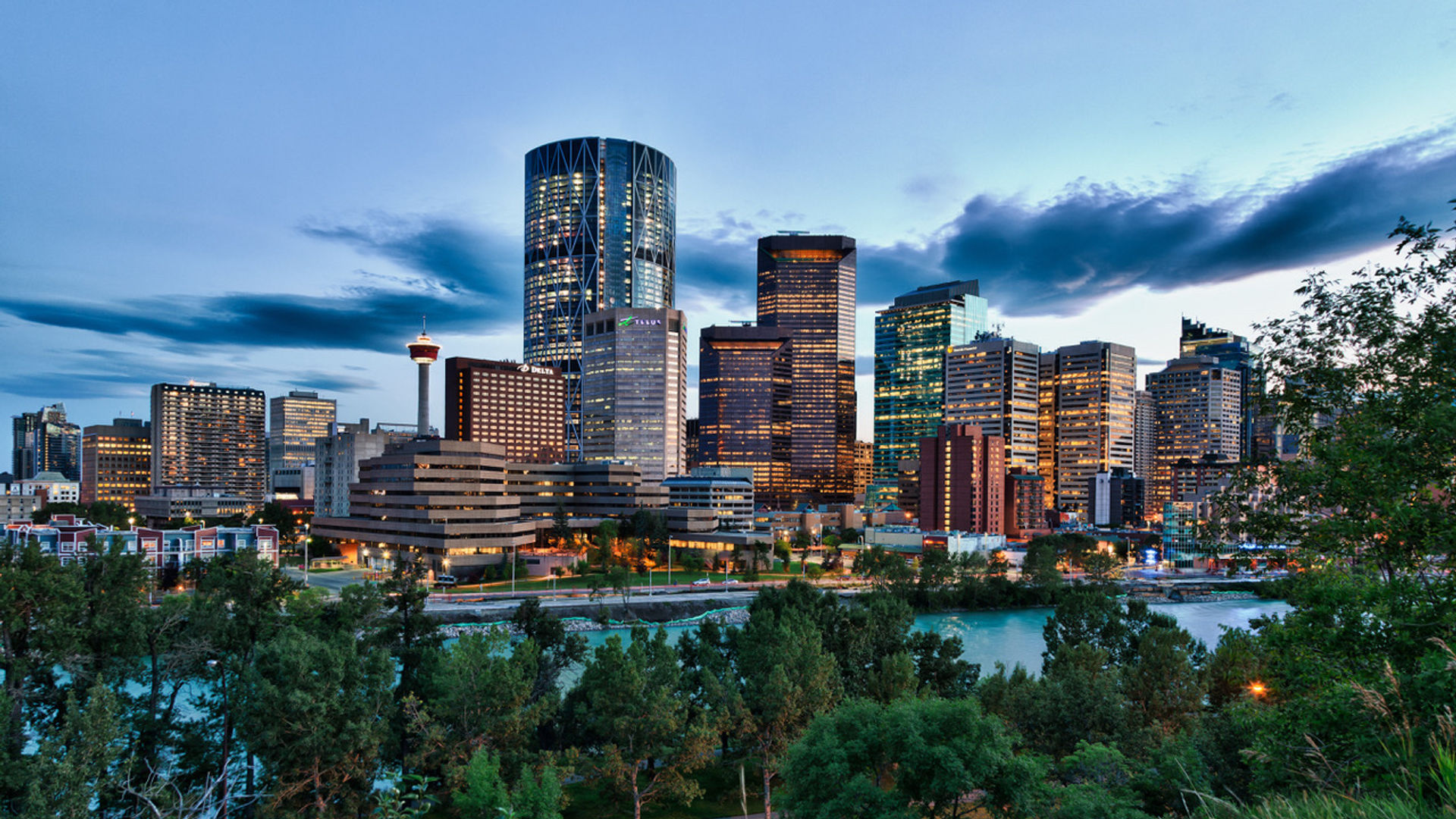 Kanada Alberta Calgary Skyline