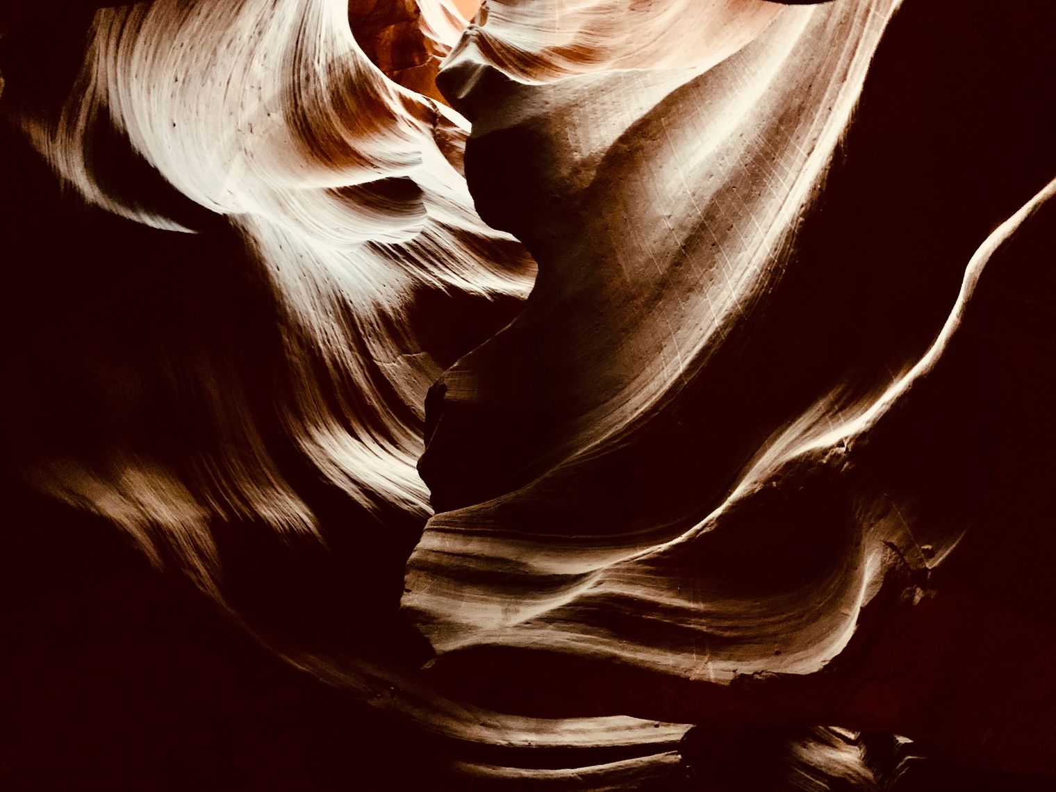 US Arizona Antelope Canyon light and shadows