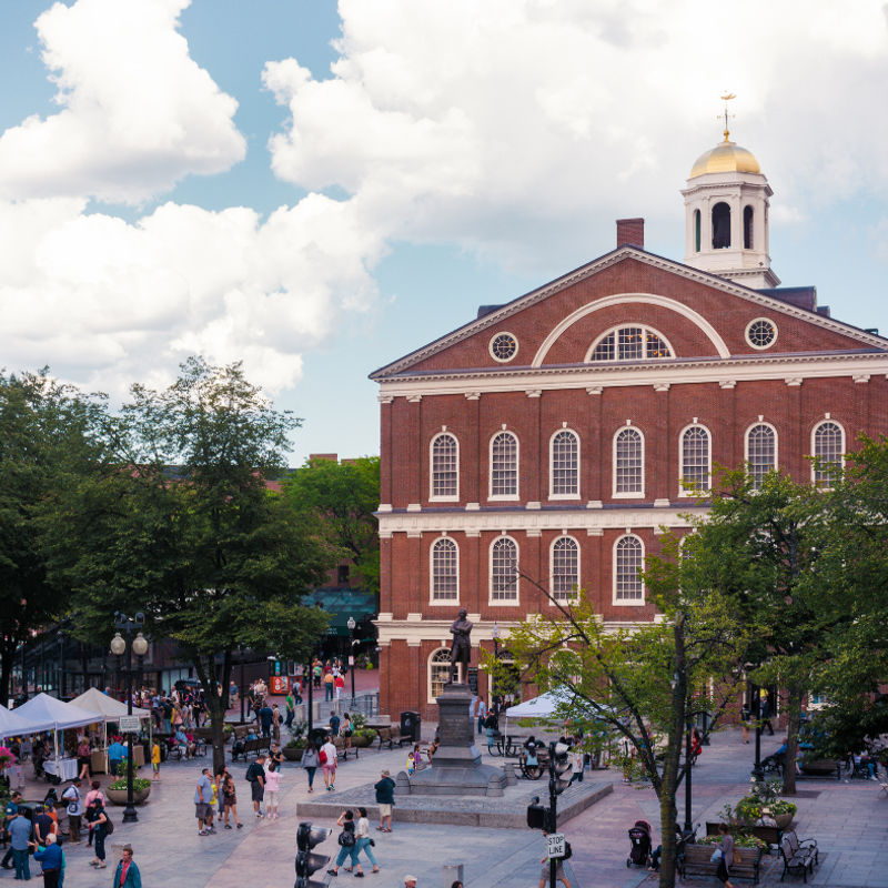 US New England Boston Faneuil hall
