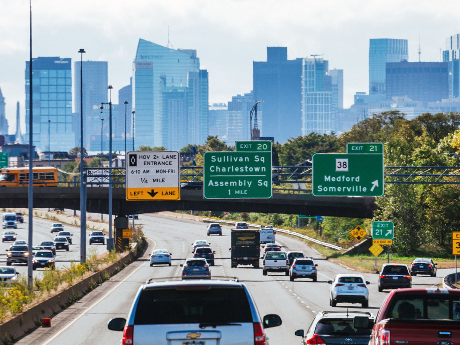 US New England Boston cars traffic