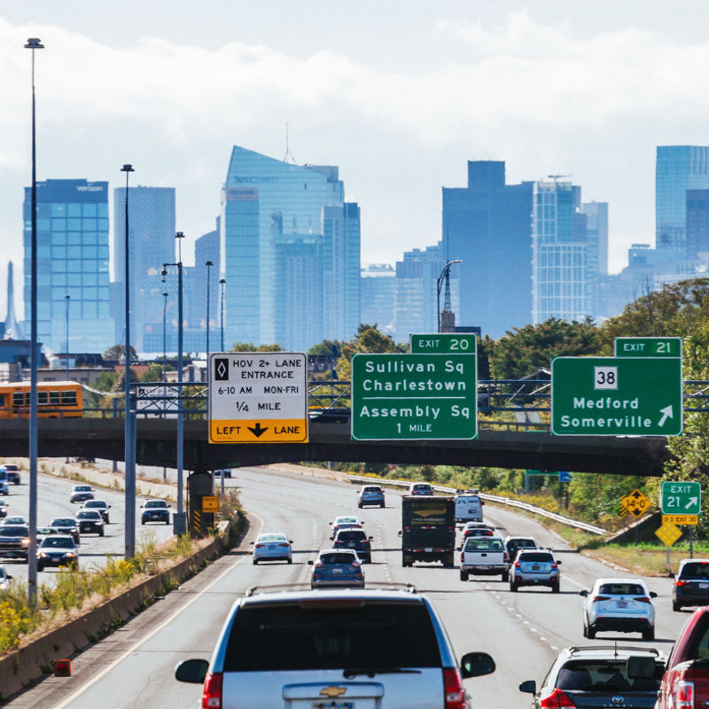 US New England Boston cars traffic