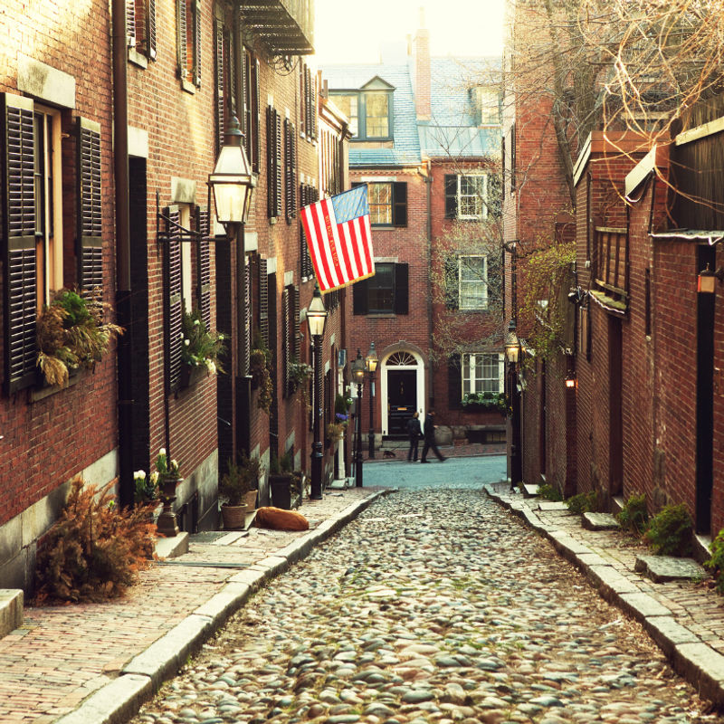 US New England Boston Beacon hill