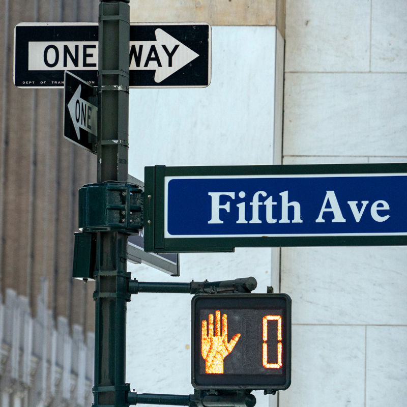 US New York fifth avenue straatnaambord