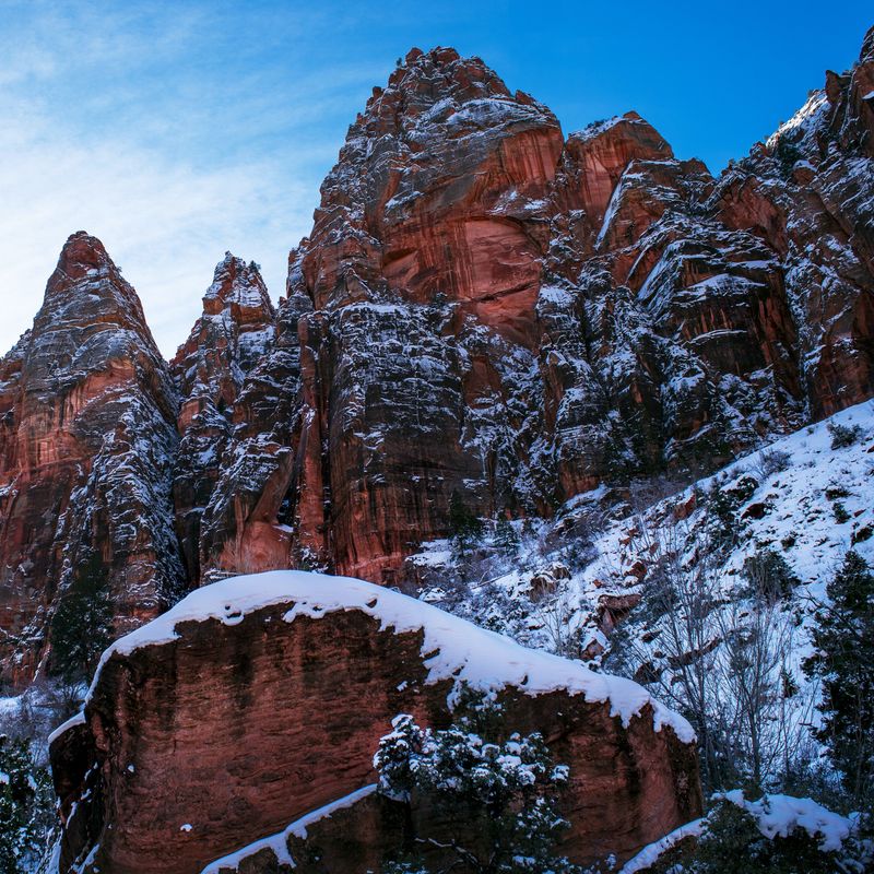 US California Zion national park winter donald giannatti unsplash