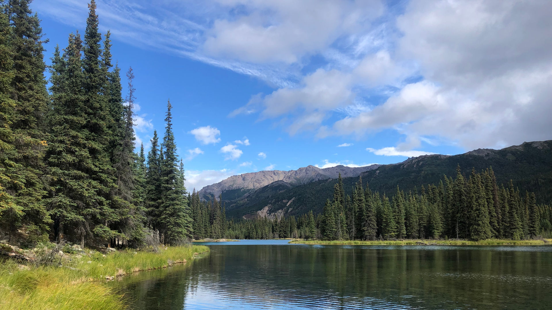 USA Alaska Denali National Park alpine lake