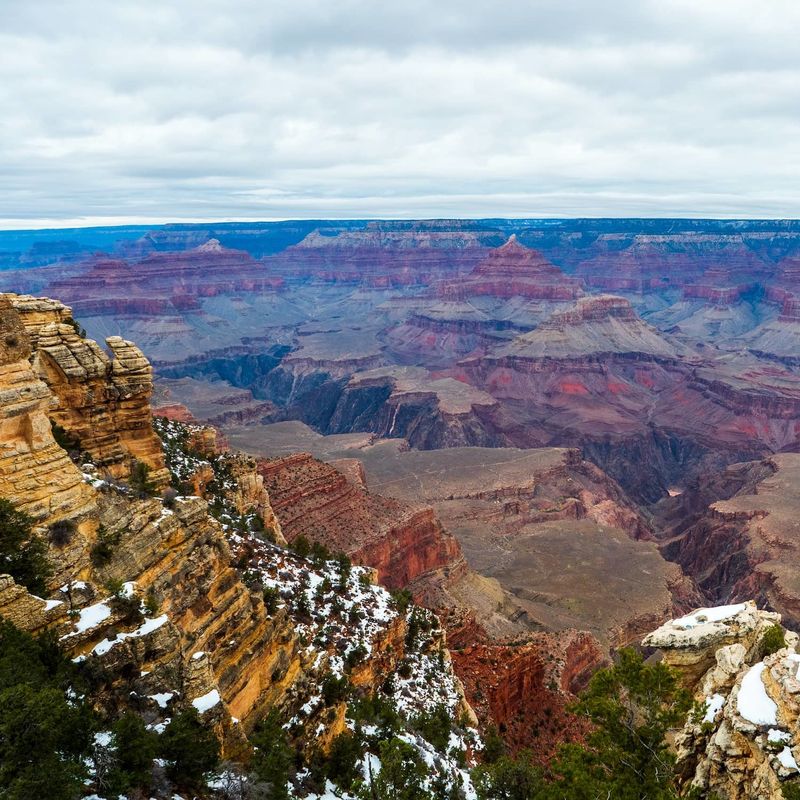 USA Arizona Grand Canyon winter snow
