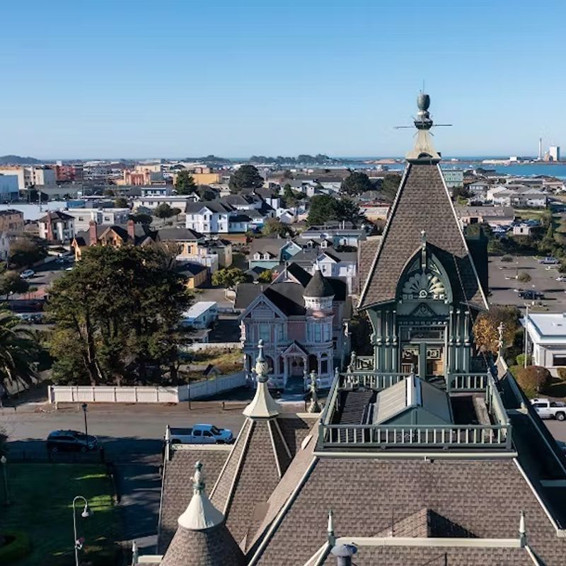 USA California Eureka aerial view