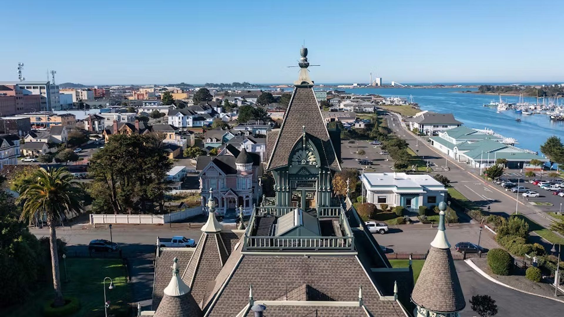 USA California Eureka aerial view