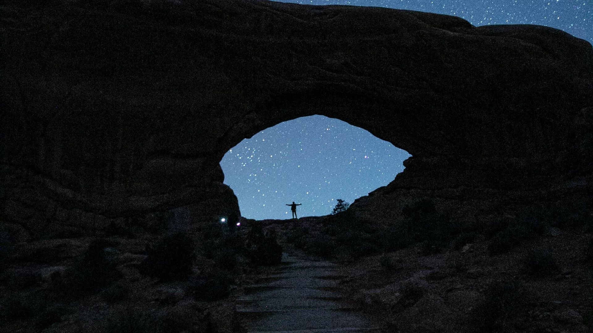 USA Utah Arches National Park night sky stars