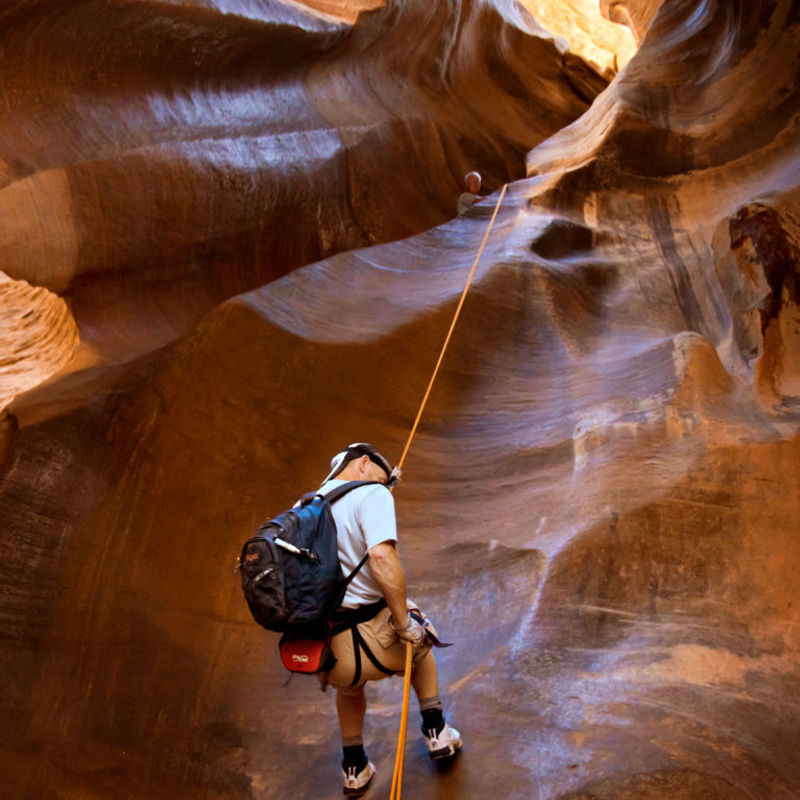 USA Utah Washington County Zion Abseilen