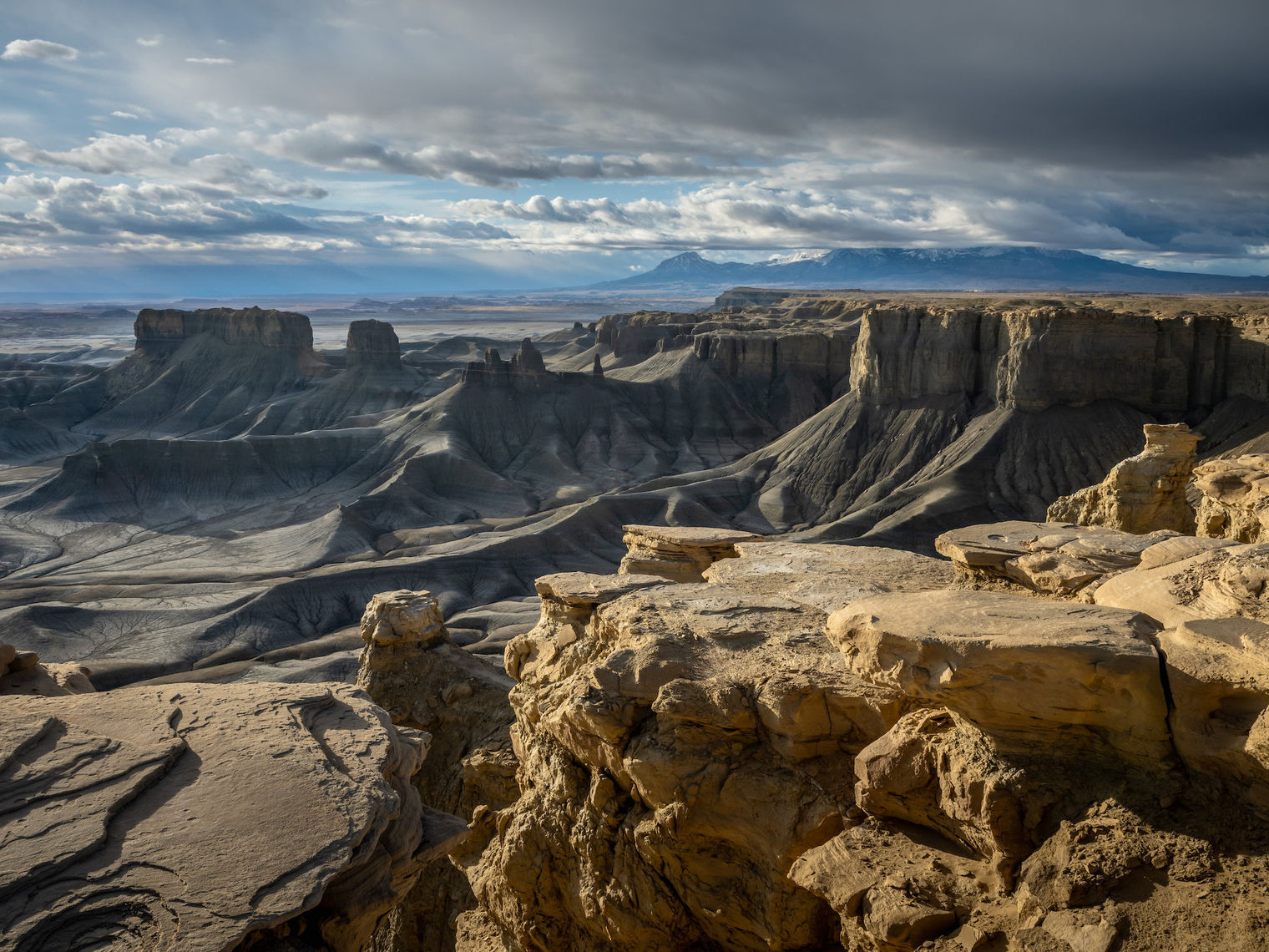 USA Utah Wayne county Moonscape Overlook