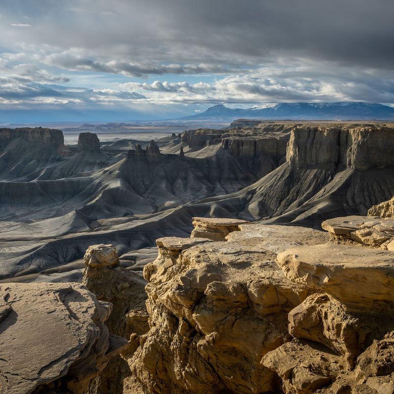 USA Utah Wayne county Moonscape Overlook