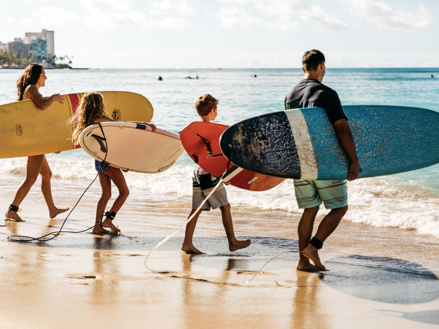 Usa hawaii surf family beach