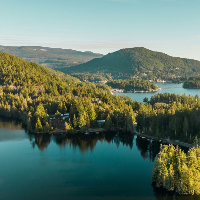Aerial view over sunshine coast