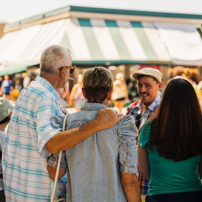 A local guide takes tourists on a walking tour of Montreal