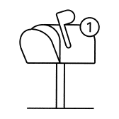 An illustration of a mailbox with post waiting