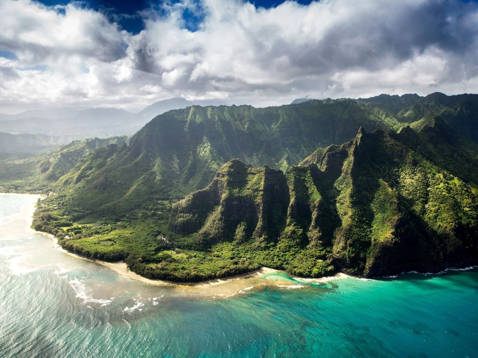 An aerial shot of Hawaii's Big Island