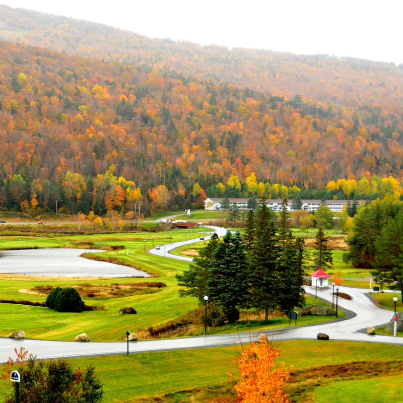 Een herfstlandschap in New England