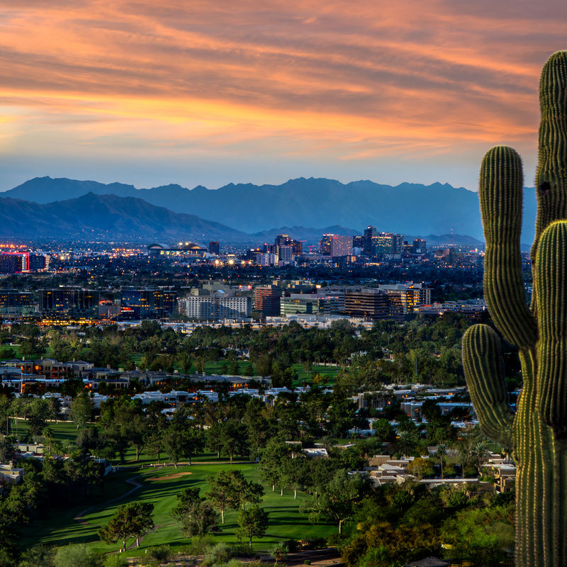 Photos phoenix az Downtown Phoenix Skyline from Phoenix Mountains Preserve