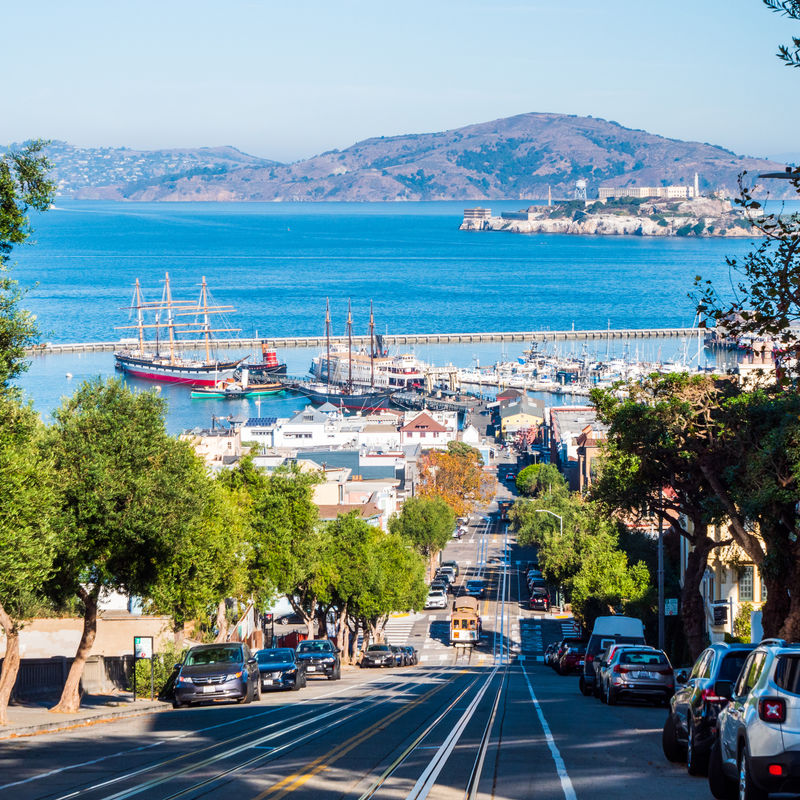 Uitzicht op de haven van San Francisco
