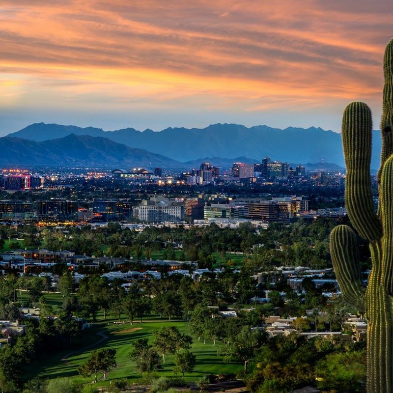 Usa skyline downtown phoenix arizona