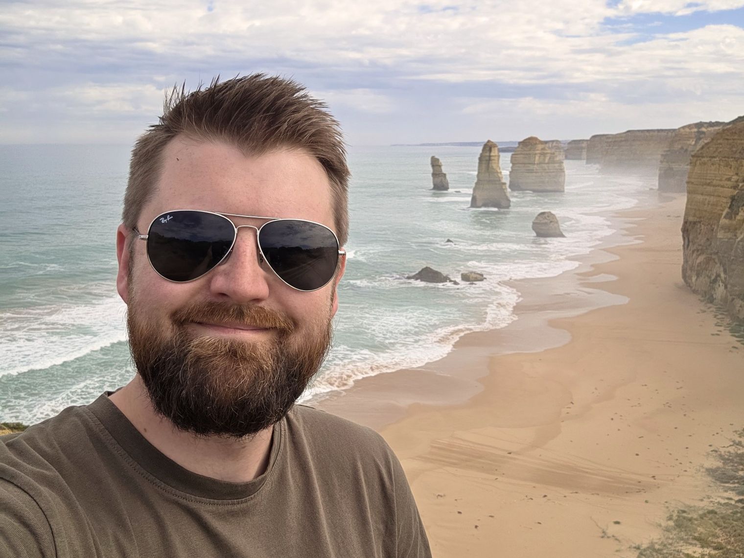 Luke, travelssence specialist, taking selfie, Great Ocean Road
