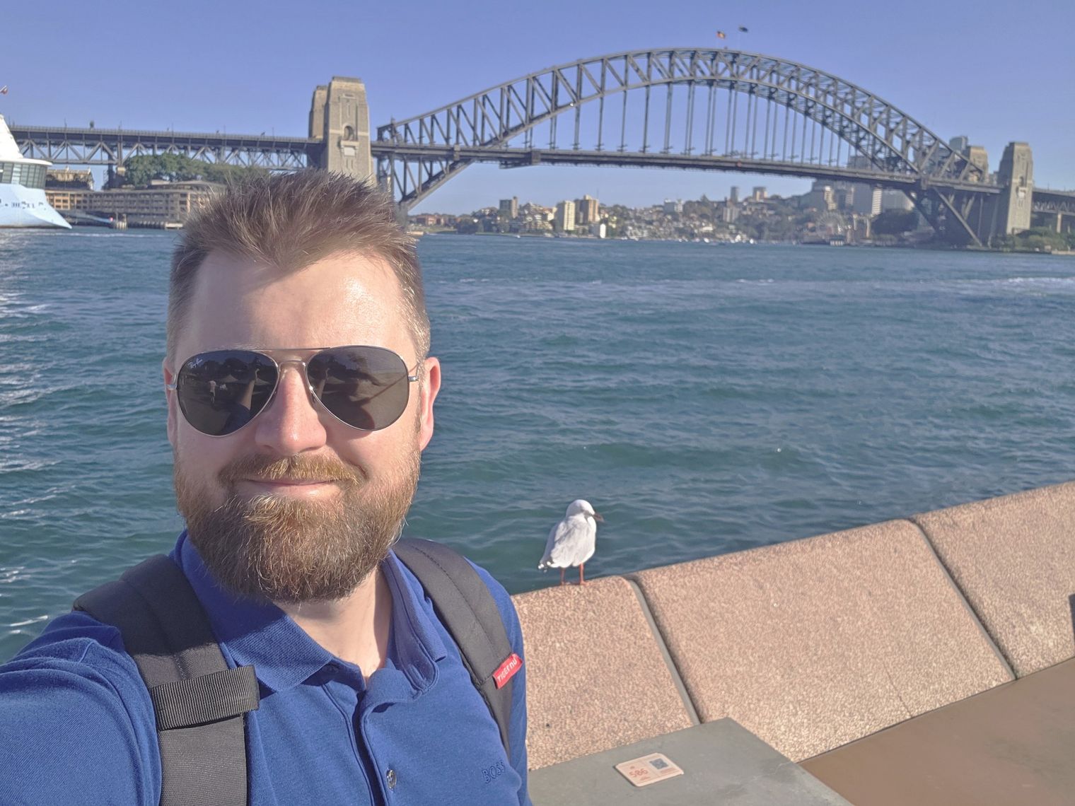 Luke, travelessence specialist, taking a selfie, Syndey