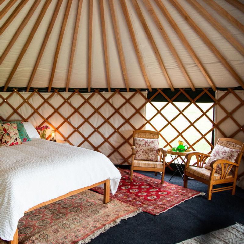 Eine Jurte als Glamping-Unterkunft in Neuseeland.