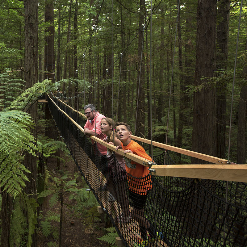 Familie in Rotorua, Neuseeland