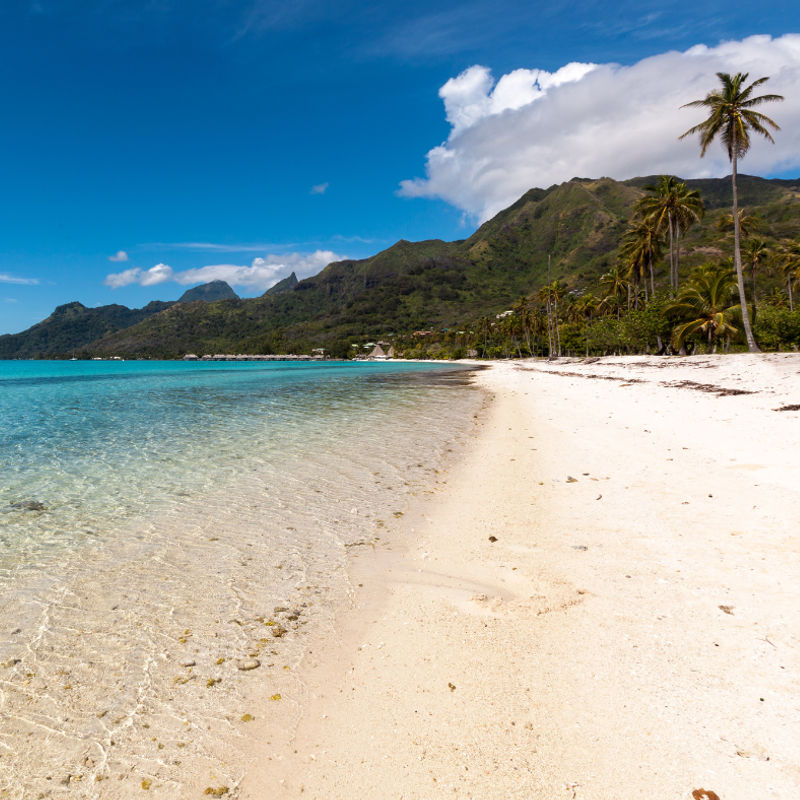 Pacifische eilanden tahiti temae strand