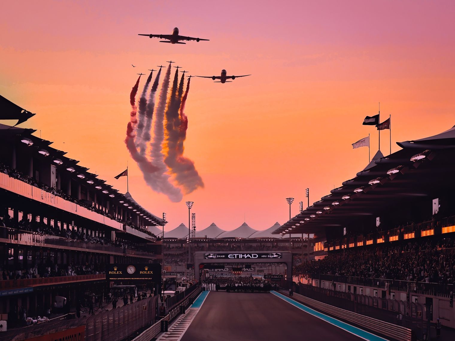 Formule1-racecircuit in Abu Dhabi