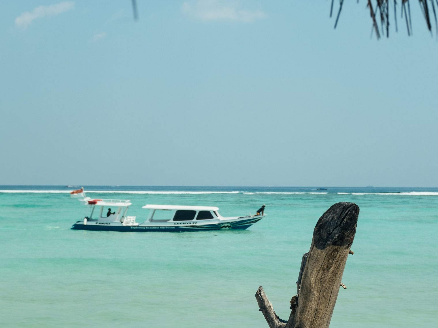 Small boat on water in Bali