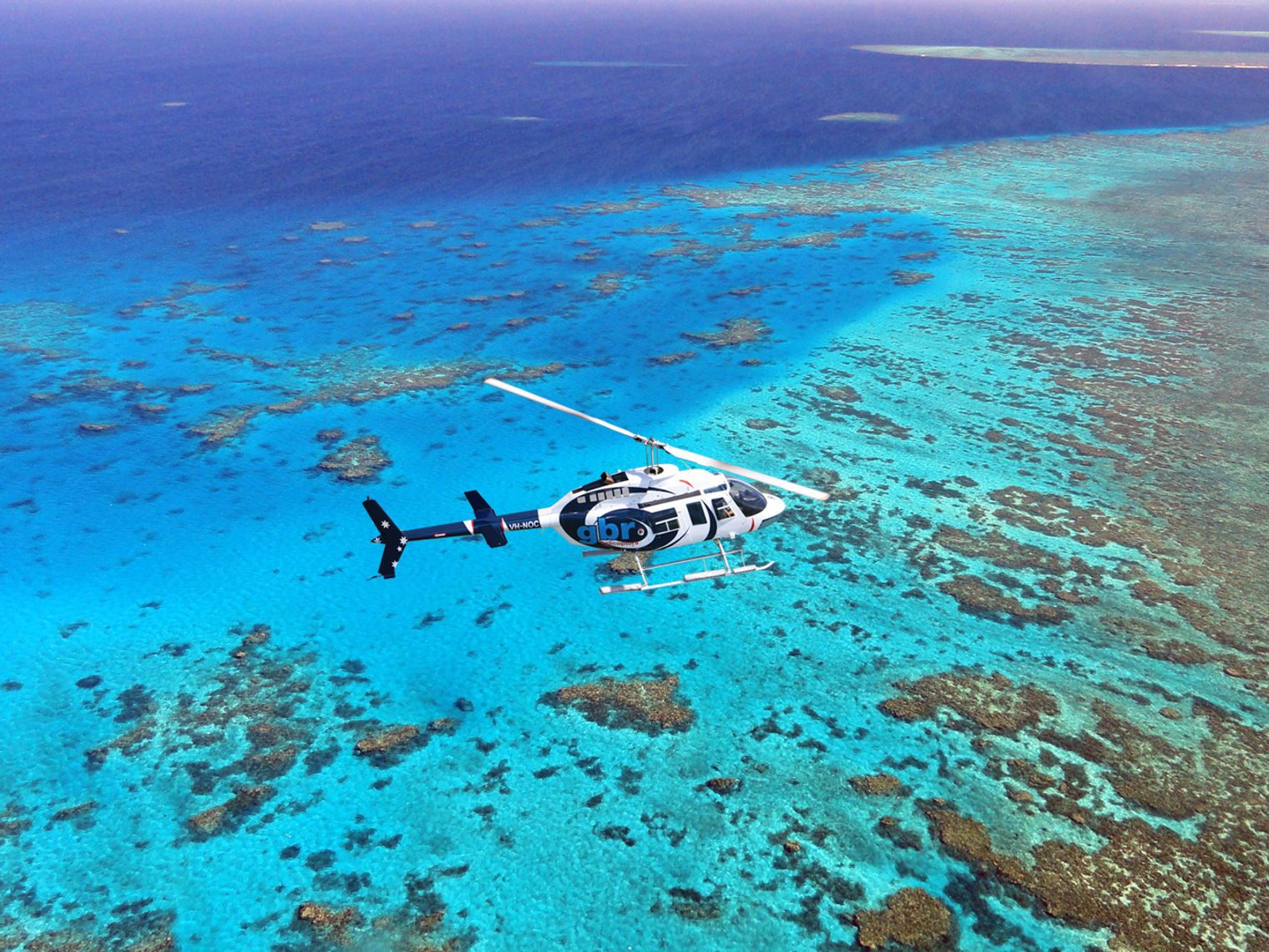 Hubschrauberflug über die Ostküste Australiens
