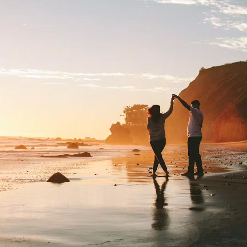 United states couple california beach