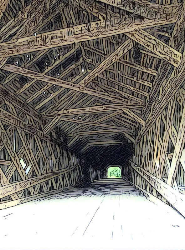 Schofield Ford Covered Bridge in Newtown - Photo 3