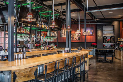 Bar restaurant Playhouse Deck Restaurant and Bar at Bucks County Playhouse in New Hope, Bucks County, PA